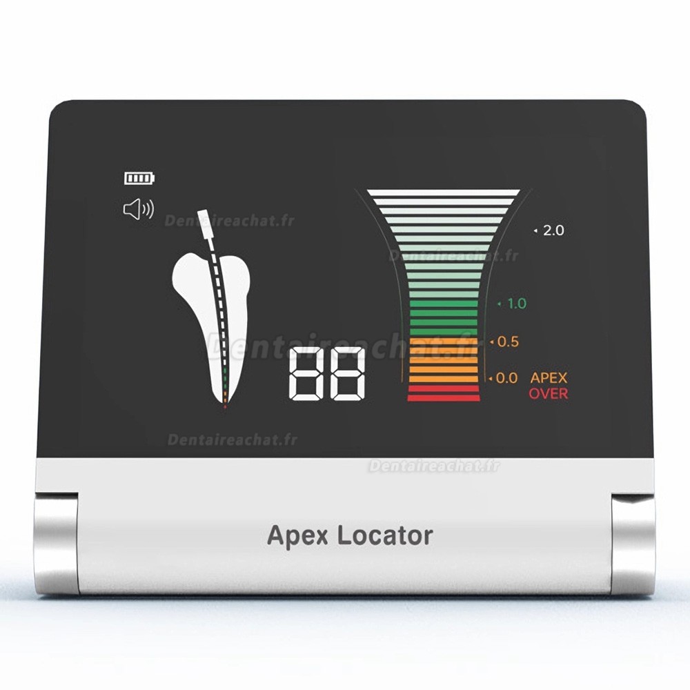 Localisateur d'apex dentaire pliable Mecoo A7 avec &eacute;cran r&eacute;tro&eacute;clair&eacute; par LED de 4,1 pouces